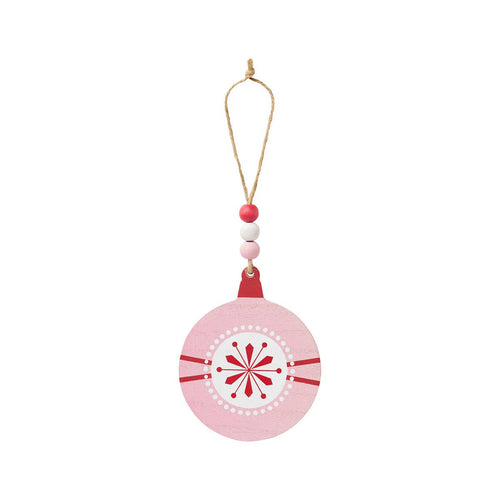 Pink and Red Bulb Ornament