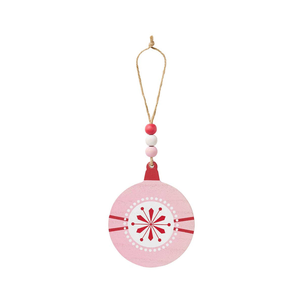 Pink and Red Bulb Ornament