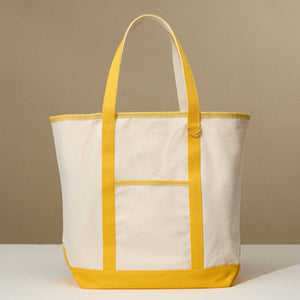 Ecofriendly Basic Cotton Canvas Everywhere Carry Tote Bag with Charm Holder
