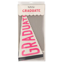 Load image into Gallery viewer, Pink Graduate Felt Pennant Banner