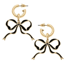 Load image into Gallery viewer, Veronica Game Day Bow Enamel Earrings