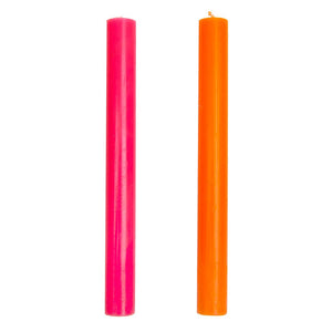 Orange and Pink Dinner Candles - Home Décor