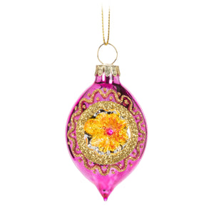 Reflector Drop Ornament-6Asst-2.5"H