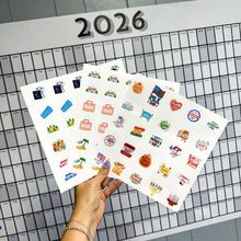 Load image into Gallery viewer, 2026 Wall Calendar: Giant Yearly Planner with Stickers