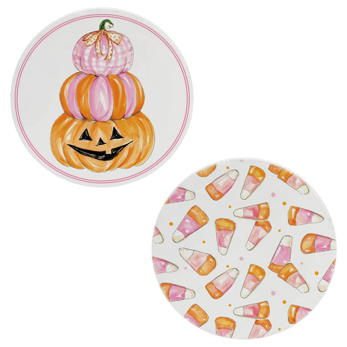 Pink Candy Corn Cerammic Coasters Rosanne Beck Fall