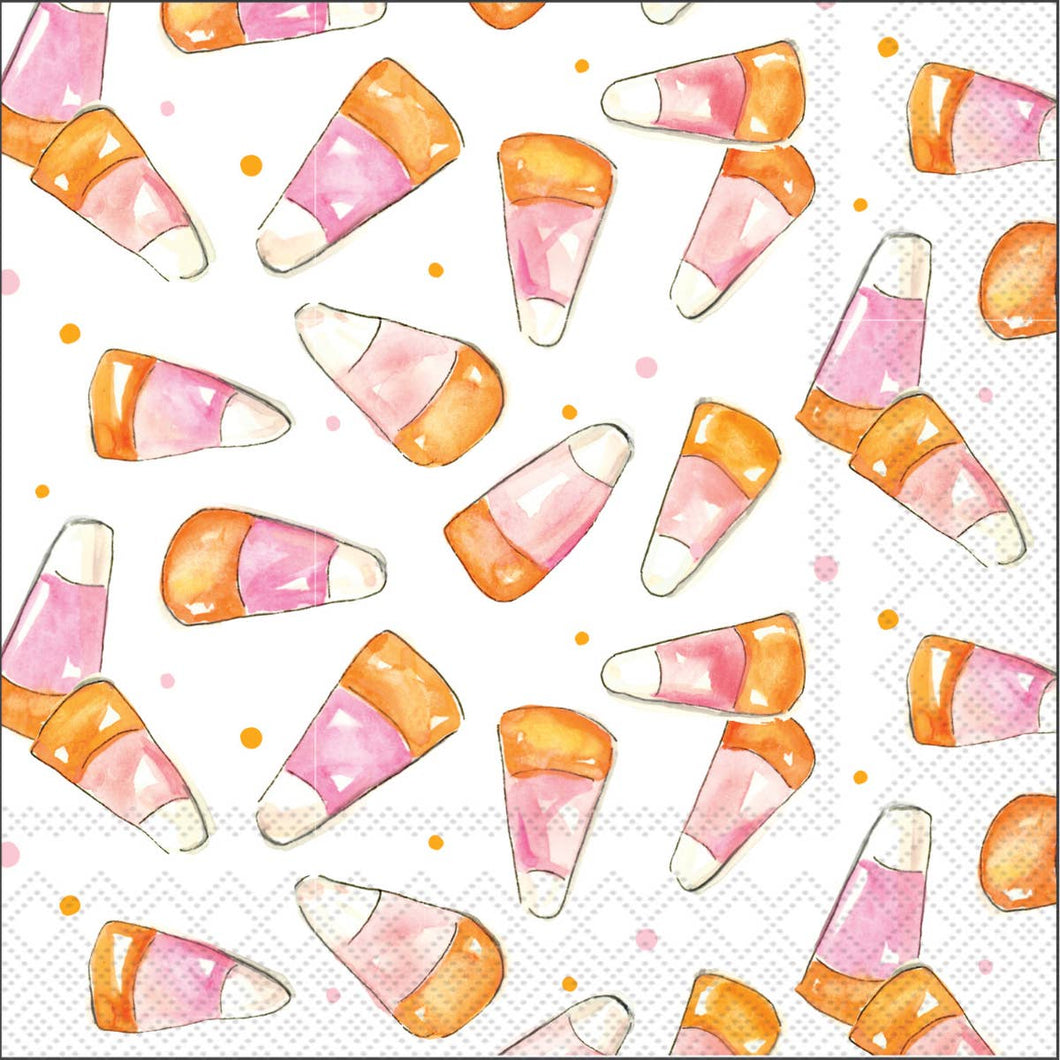 Paper Cocktail Napkin Pack /20 Pink Candy Corn Rosanne Beck