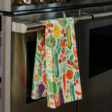 Load image into Gallery viewer, Vegetable Farmers Market Tea Towel