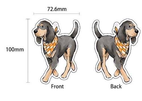 Walking Bluetick Coonhound Dog Tennessee Air Freshener