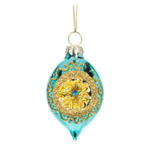Reflector Drop Ornament-6Asst-2.5"H