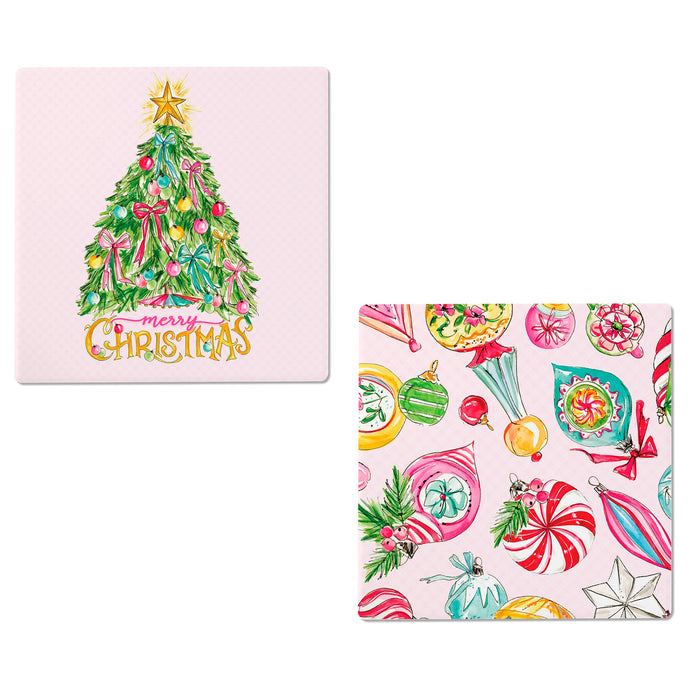 Vintage Ornaments Ceramic Coasters Christmas