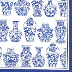 Blue and White Chinoiserie Vase Cocktail Napkins