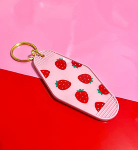 Strawberry Motel Keychain