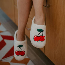 Load image into Gallery viewer, Cherry Fuzzy Slippers