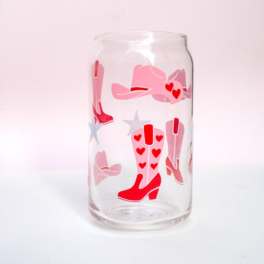 Pink Cowgirl Glass