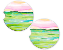Load image into Gallery viewer, Car Coaster - Watercolor Sunrise (Set of 2)