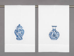Chinoiserie Vase Guest Towels