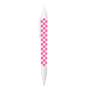Gingham Check Ball Point Pen | Pink