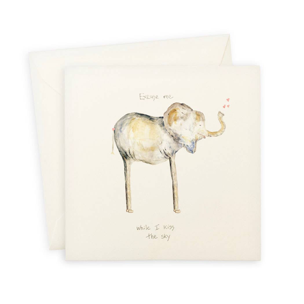Baby Elephant with Quote Note Card