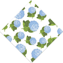 Load image into Gallery viewer, Blue Hydrangeas Paper Cocktail Napkins | Pack of 20