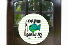 Load image into Gallery viewer, Gone Fishing Door Hanger Sign