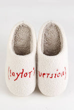 Load image into Gallery viewer, Taylor&#39;s Version Fuzzy Slipper Red