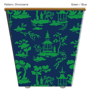Chinoiserie Cachepot - Green/Blue