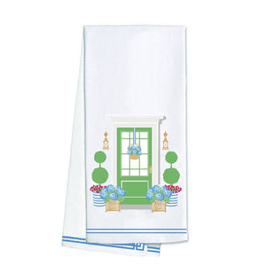 Spring Front Door Tea Towel