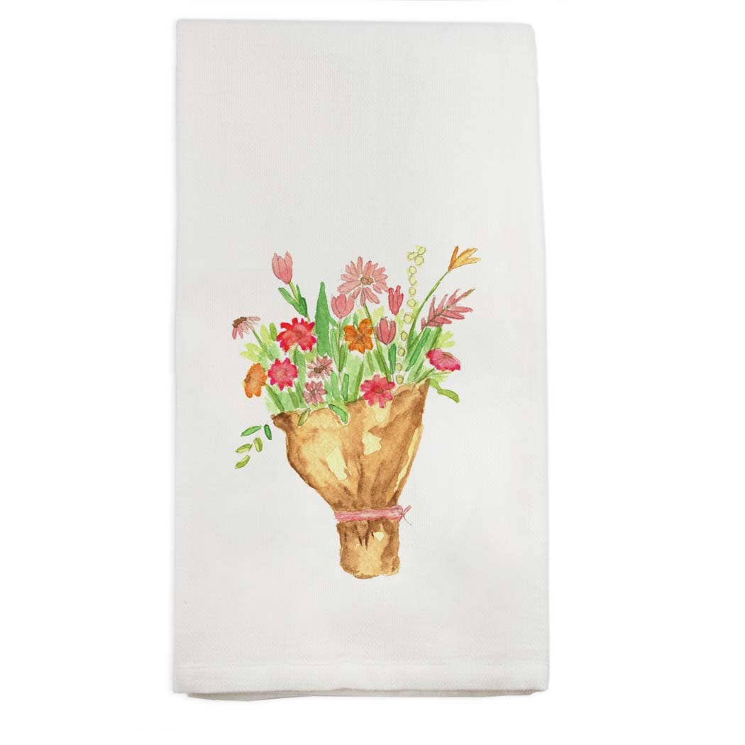 Tied Bundle of Flowers Kitchen Towel