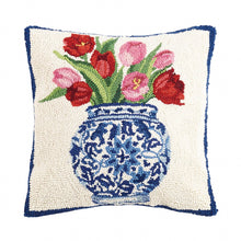 Load image into Gallery viewer, Chinoiserie and Tulips Hook Pillow