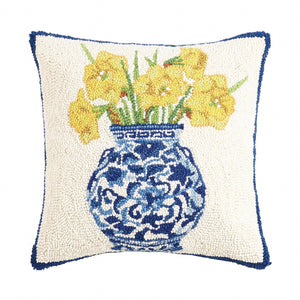 Chinoiserie and Daffodils Hook Pillow