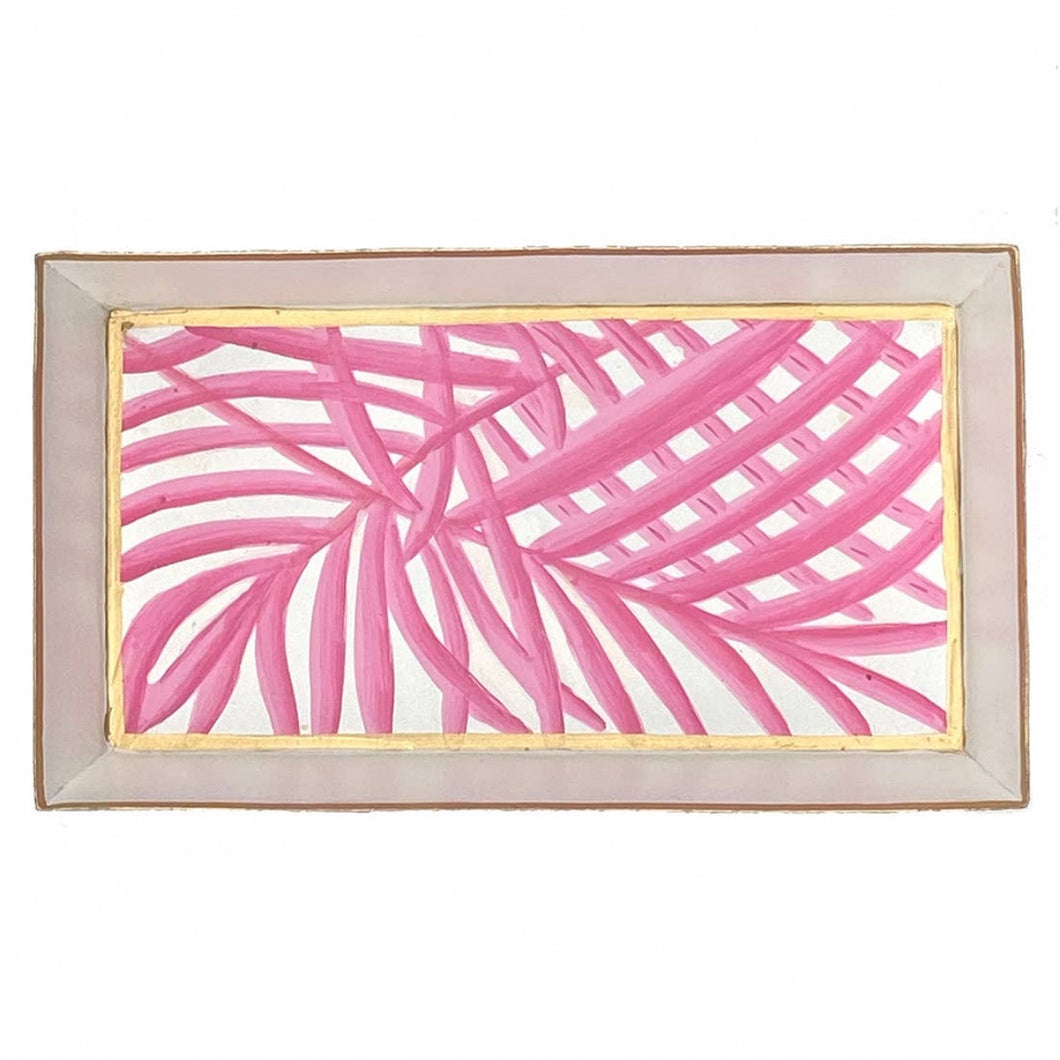 Palm Pink Guest Towel Tray