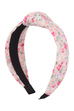 Load image into Gallery viewer, Floral Top Knot Headband