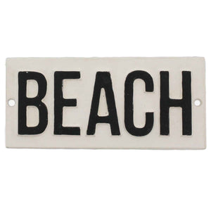 Beach Cast Iron Sign