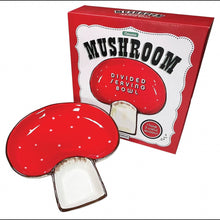 Load image into Gallery viewer, Mushroom Two Sectioned Serving Bowl